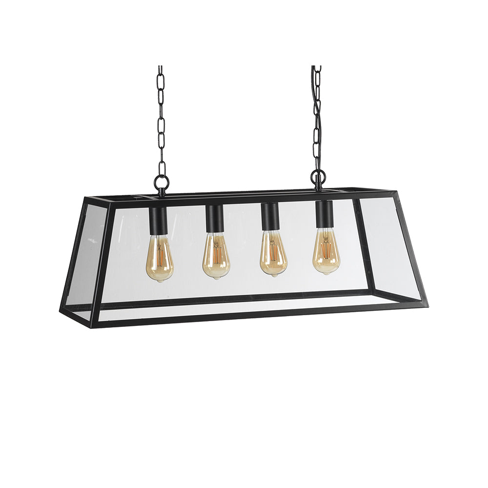 Riga 4 Light Pendant - BLACK