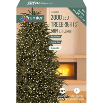 Christmas Tree Lights 2000 LED (Warm White)