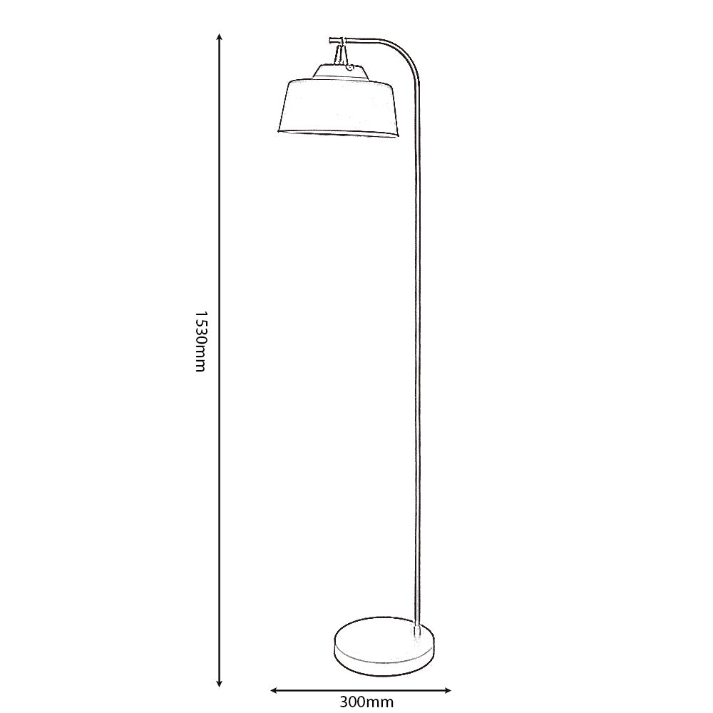 Clermont 1 Light Floorstand