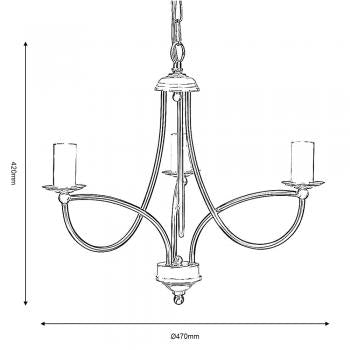 LOOP ANTIQUE CHROME 3 LIGHT