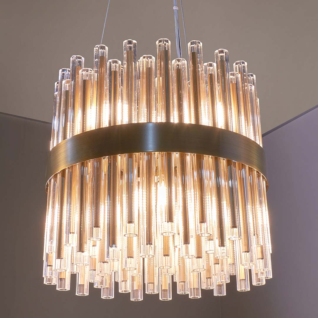 Colmar 40cm Chandelier - Antique Brass - RV Astley