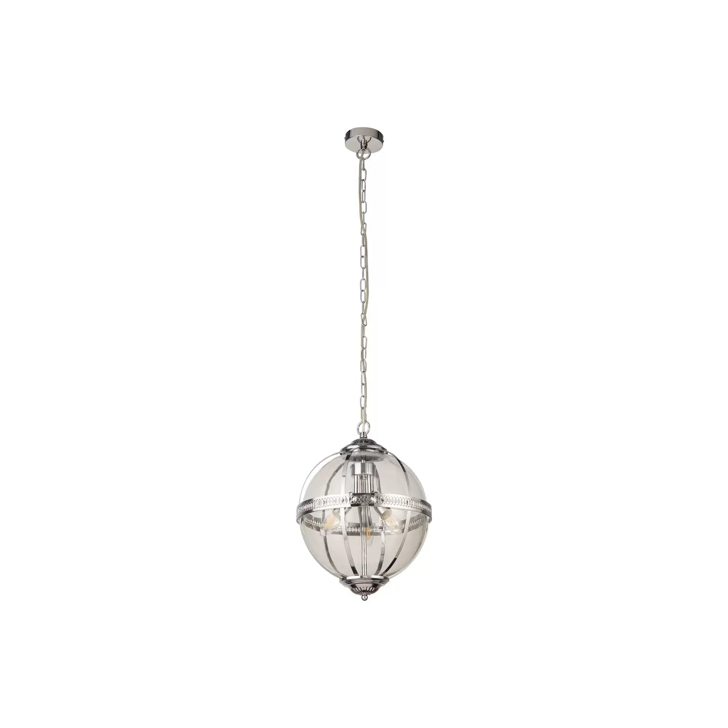 Coronet 3 Light Chrome With Clear Glass Pendant Light