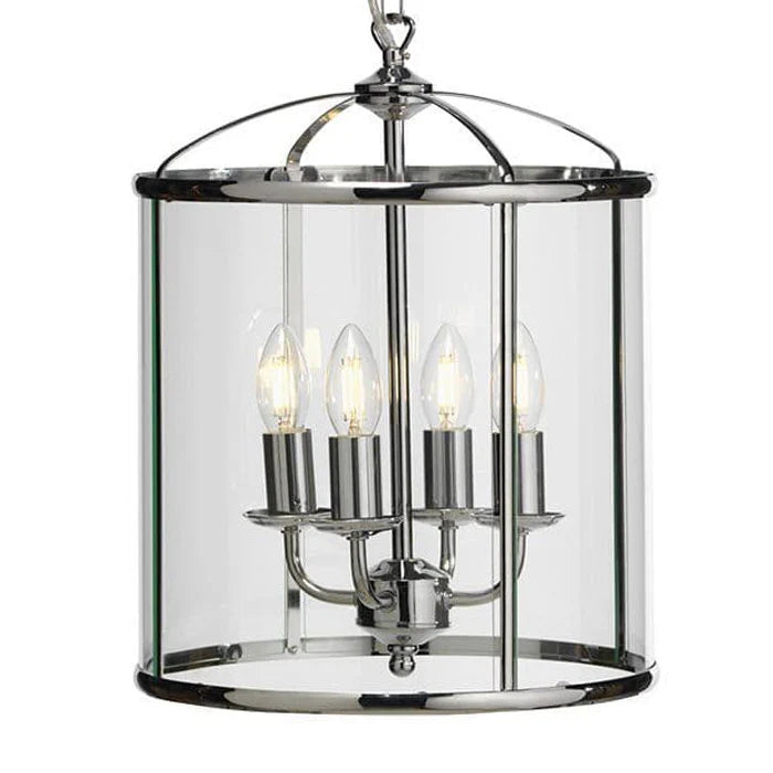 Fern Ceiling Lantern Chrome 4 Light