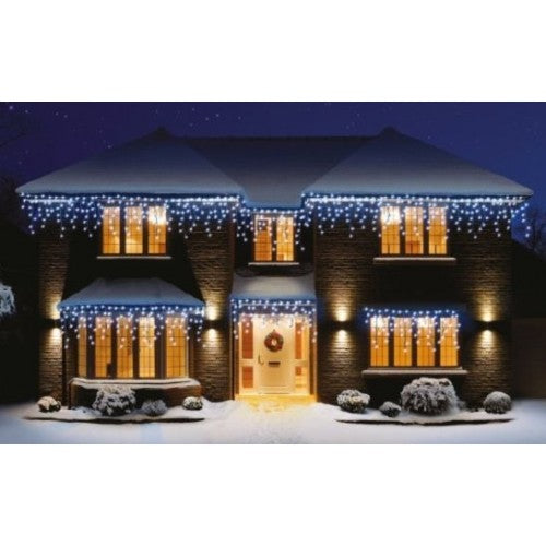 720 LED Snowing Icicle White Lights with Timer
