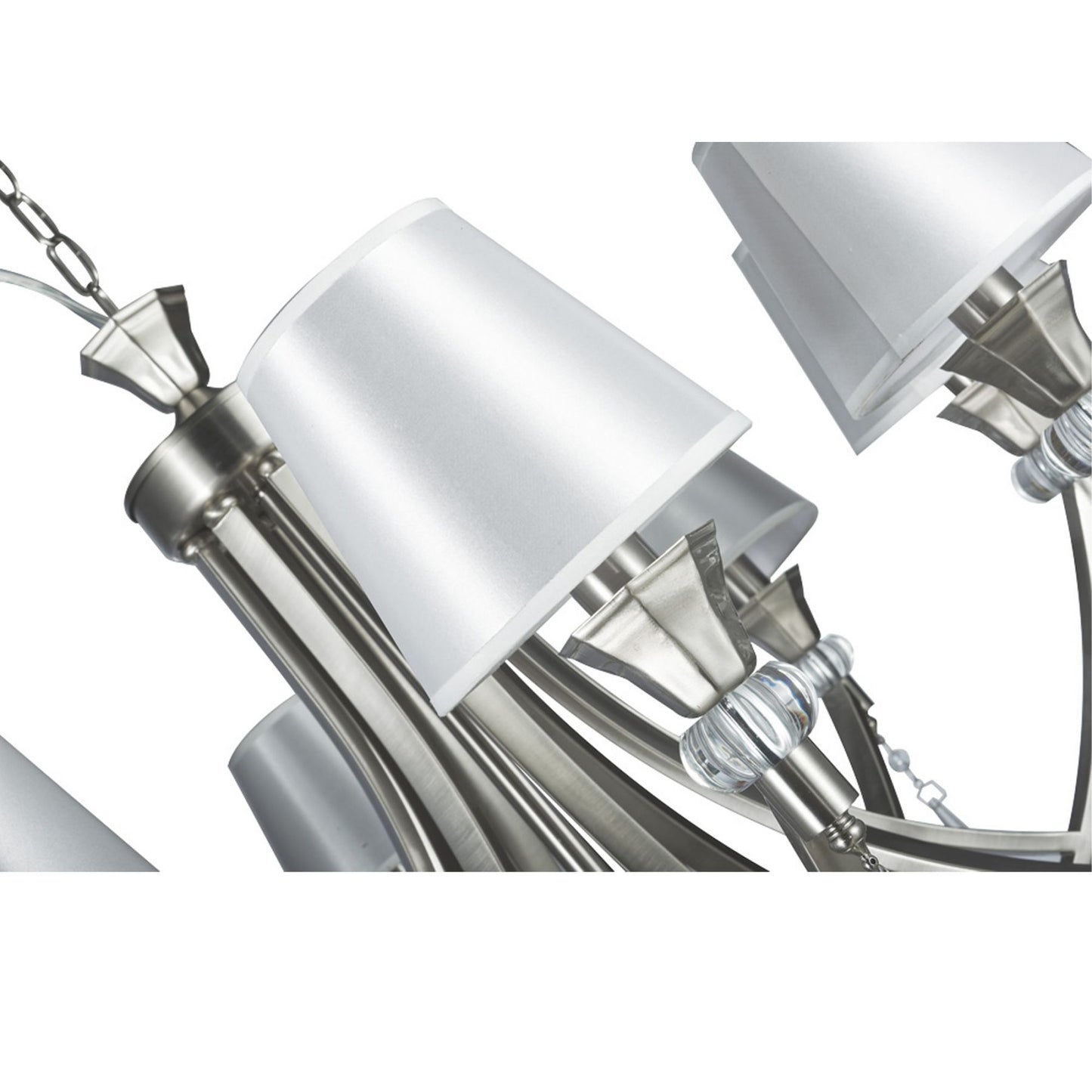 Sophia 8 Light Crystal Ceiling Light Satin Chrome