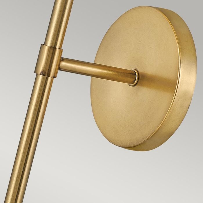 Hollis 1 Light Wall Light - Heritage Brass, Steel, Opal Glass