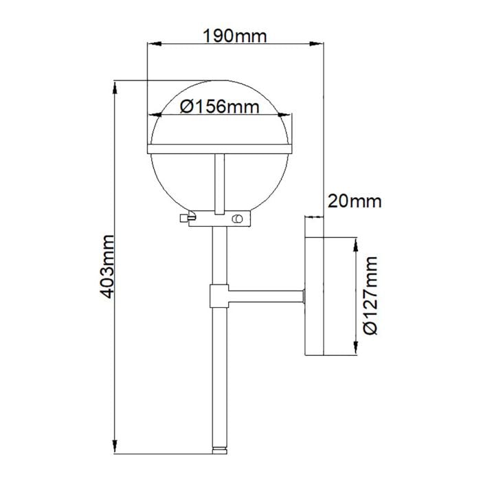 Hollis 1 Light Wall Light - Heritage Brass, Steel, Opal Glass