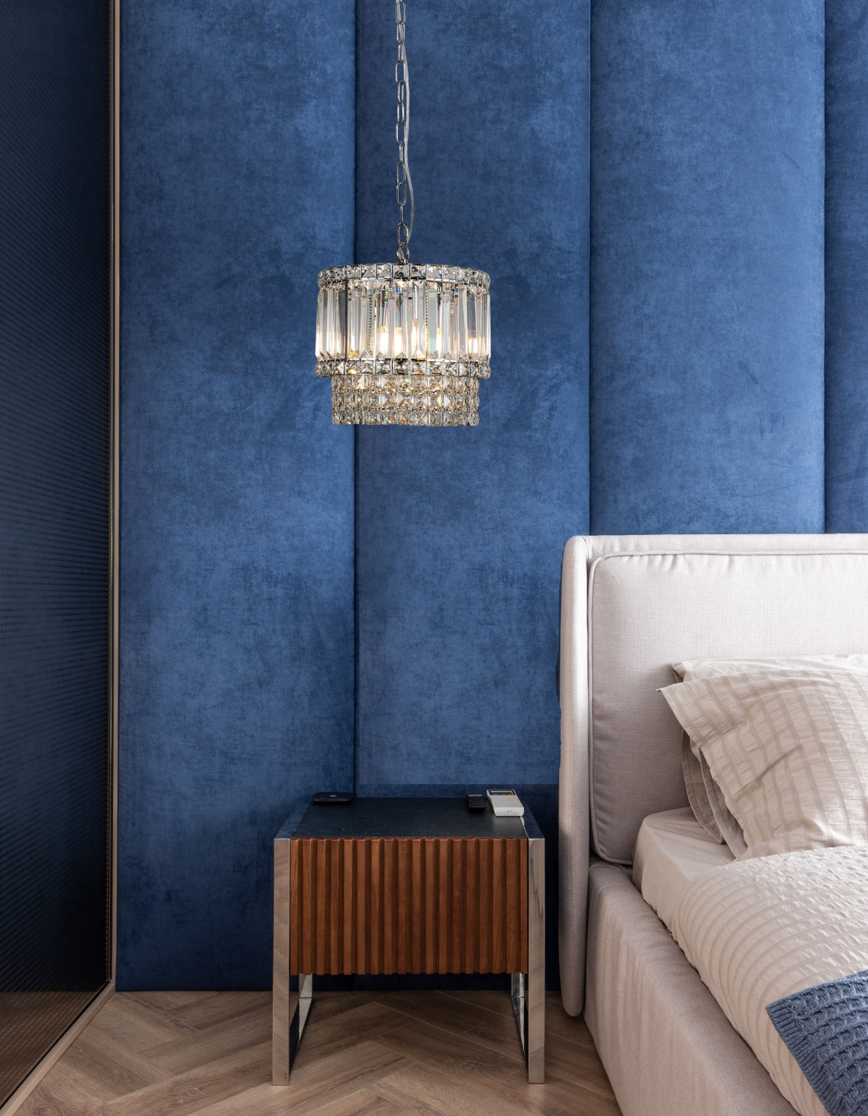 ISLA 3 Light Polished Chrome with Crystal