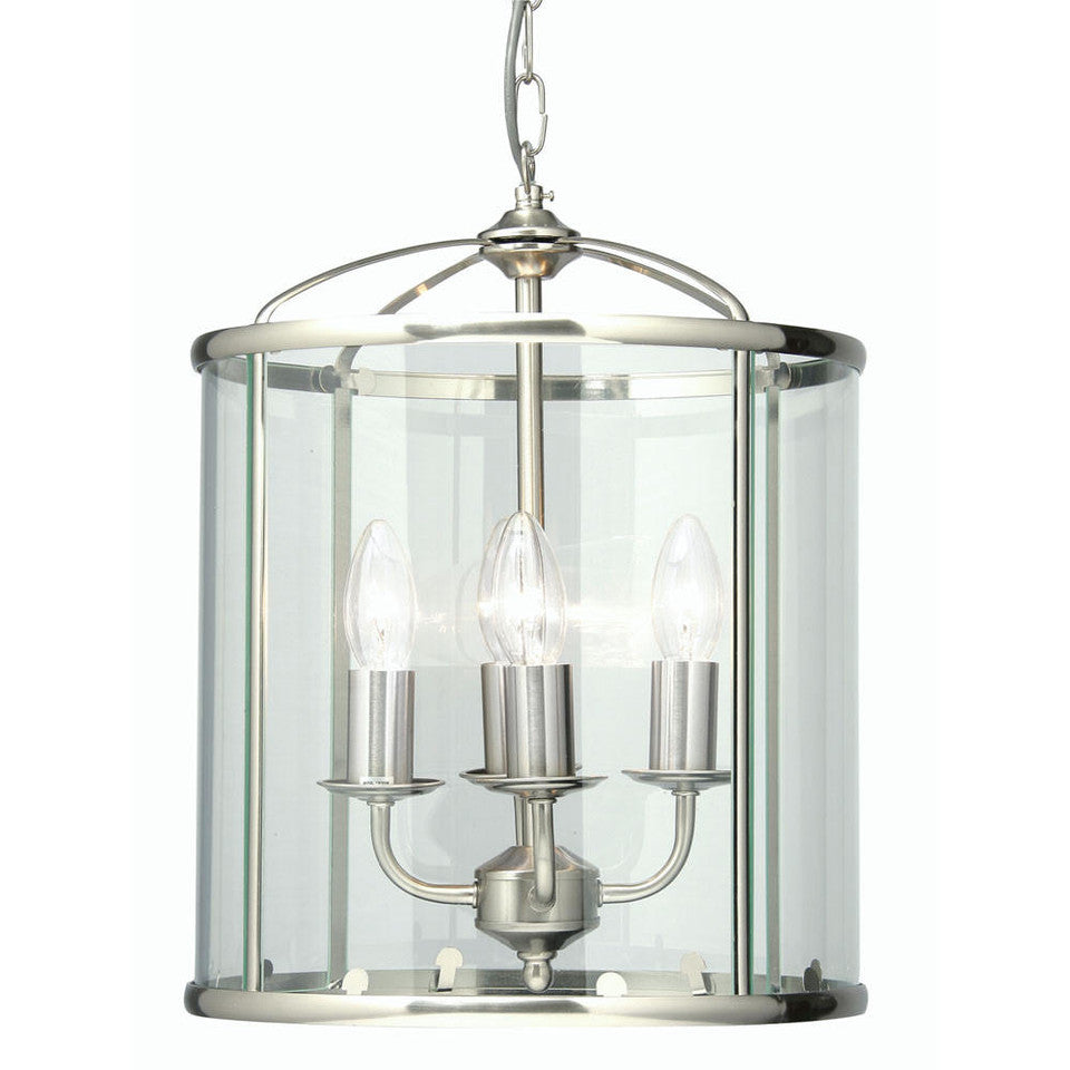 Fern Ceiling Lantern Antique Chrome 4 Light