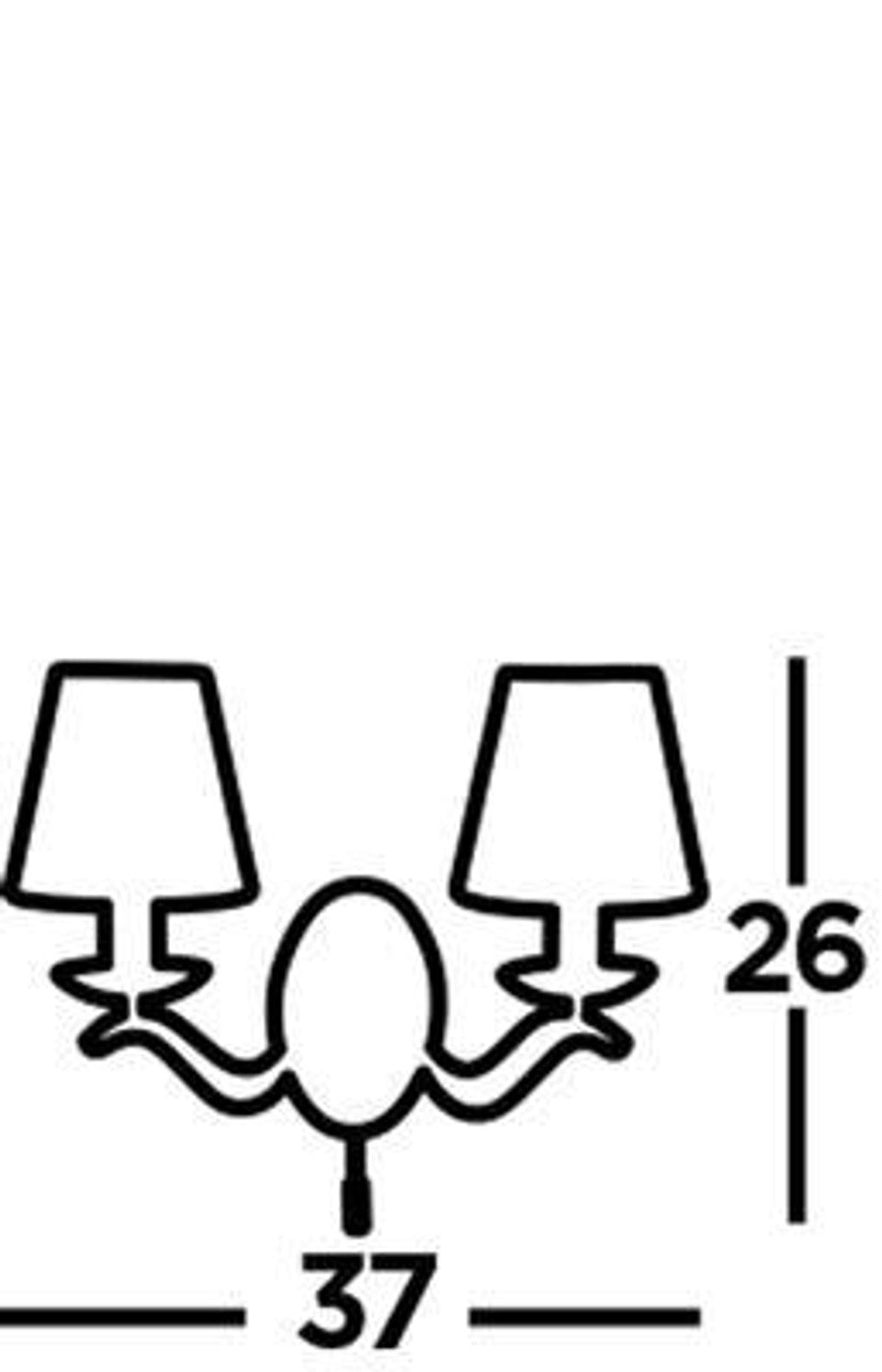 Andretti 2 Light Antique Brass With Cream Shade Wall Light