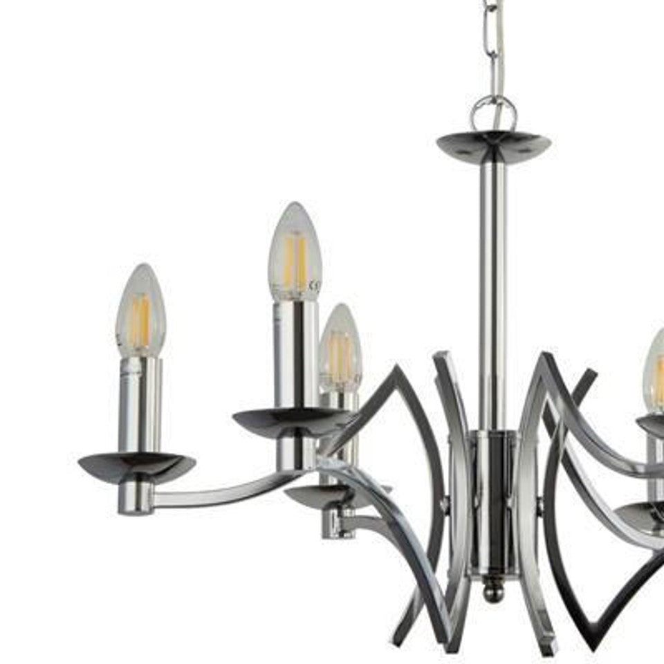 Ascot 6LT Pendant- Chrome Metal