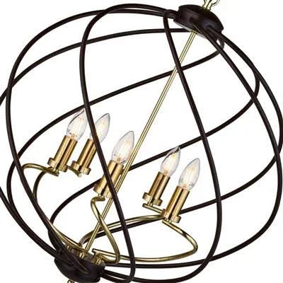 Flow 5LT Pendant - Black Metal & Bronze