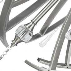 Sophia 8 Light Crystal Ceiling Light Satin Chrome