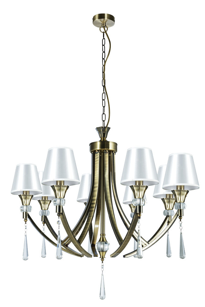 Sophia 8 Light Crystal Ceiling Light Antique