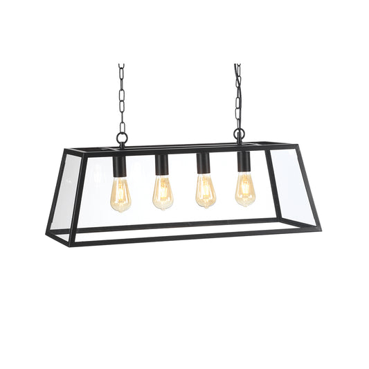 Riga 4 Light Pendant - BLACK