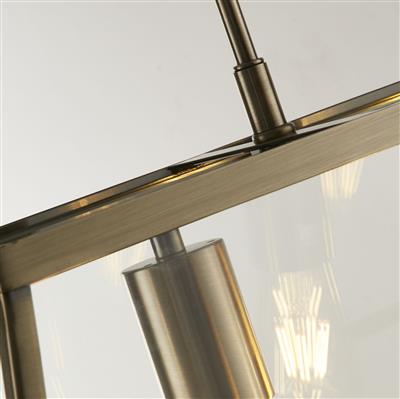 Voyager 3Lt Bar Pendant - Antique Brass