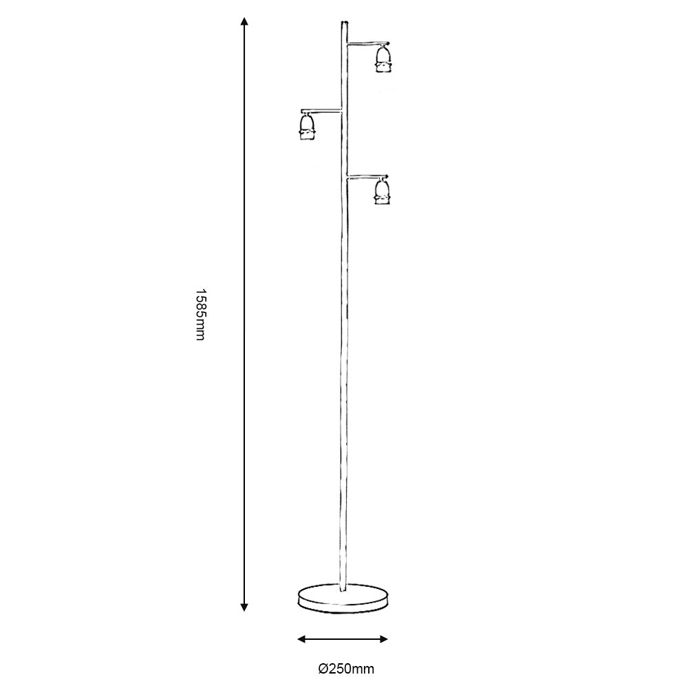 GRAZ FLOOR LIGHT BLACK