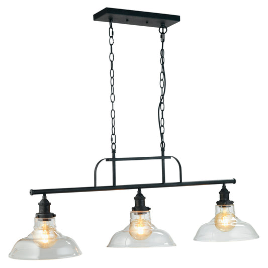 ESKO SILVER BRUSHED BLACK - 3 BAR LIGHT