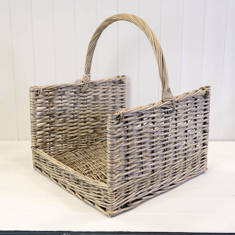 Greywash Willow Log Basket