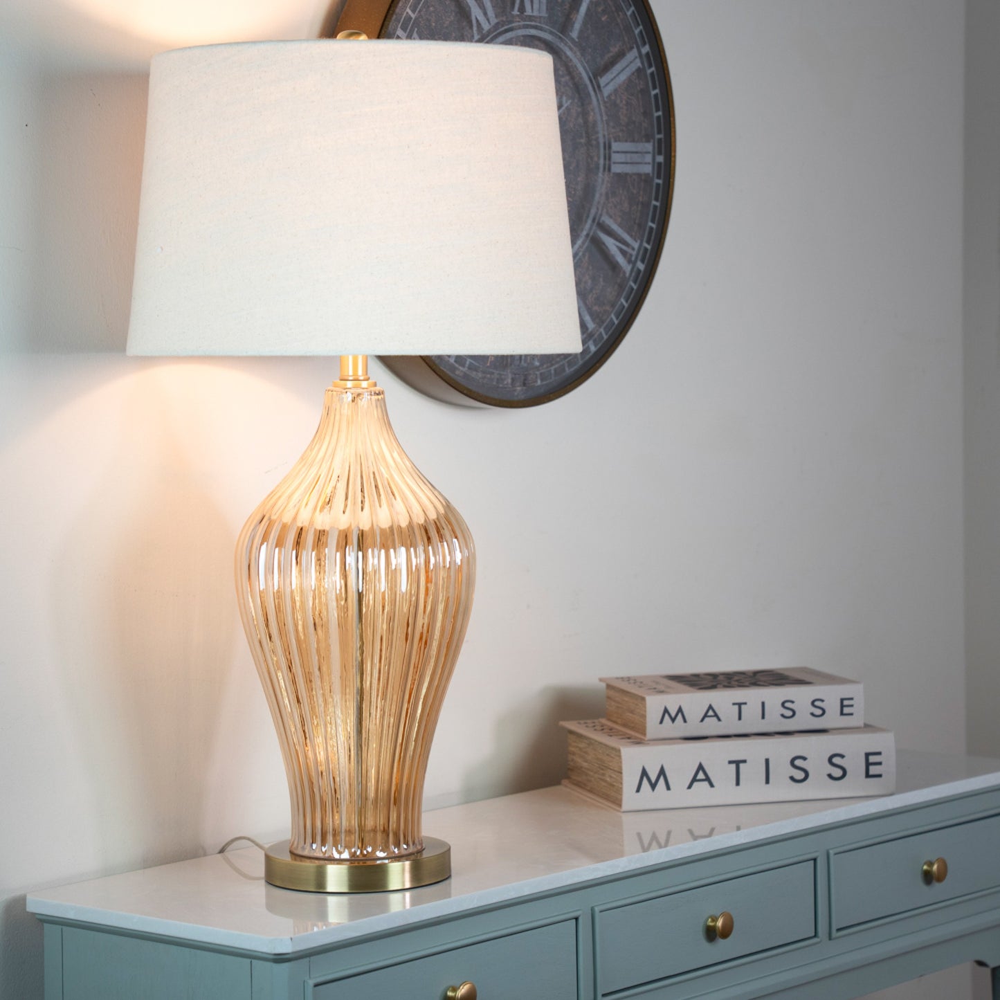Amia glass table lamp 76cm