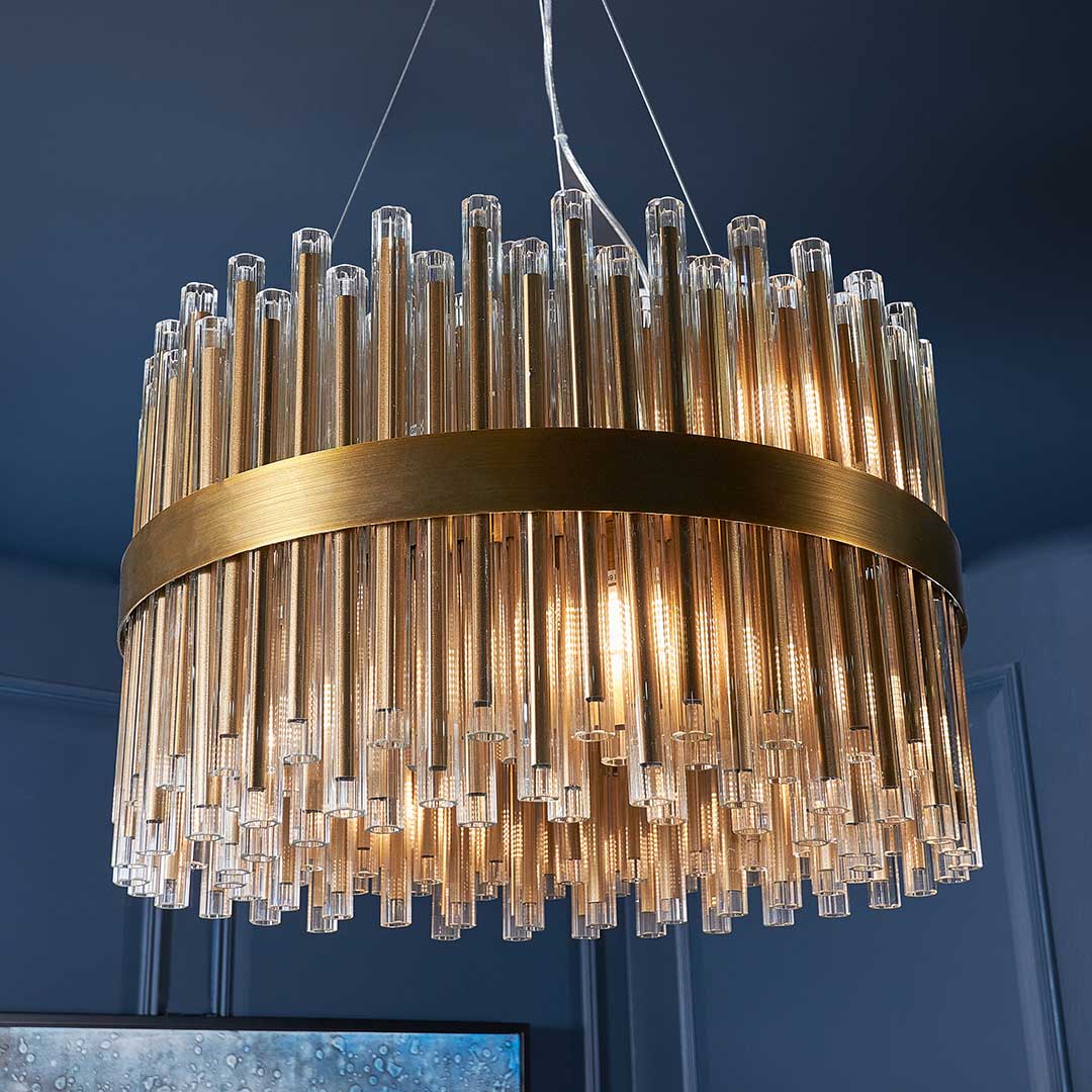 Colmar 60cm Chandelier - Antique Brass - RV Astley