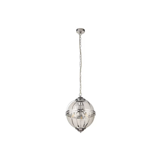 Coronet 3 Light Chrome With Clear Glass Pendant Light