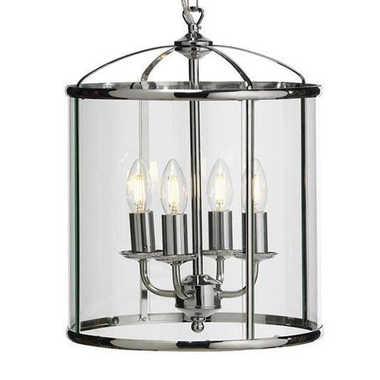 Fern Ceiling Lantern Chrome 4 Light