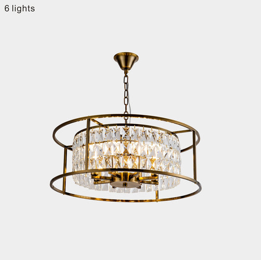 The Hallie 6 Light Crystal Pendant