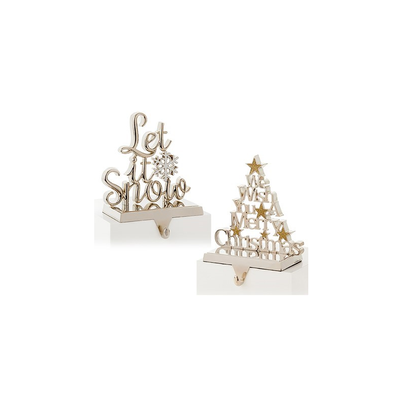 Premier 22cm Silver Stocking Hanger - Assorted Design