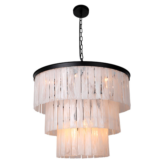 Elysian Glow Pendant Matt Black 12 light chandelier