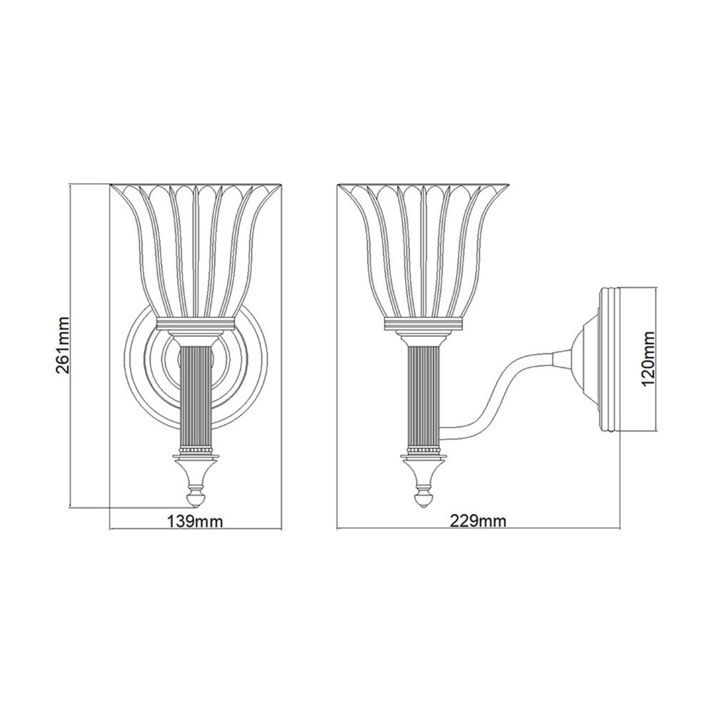 Carroll 1 Light - Polished Brass