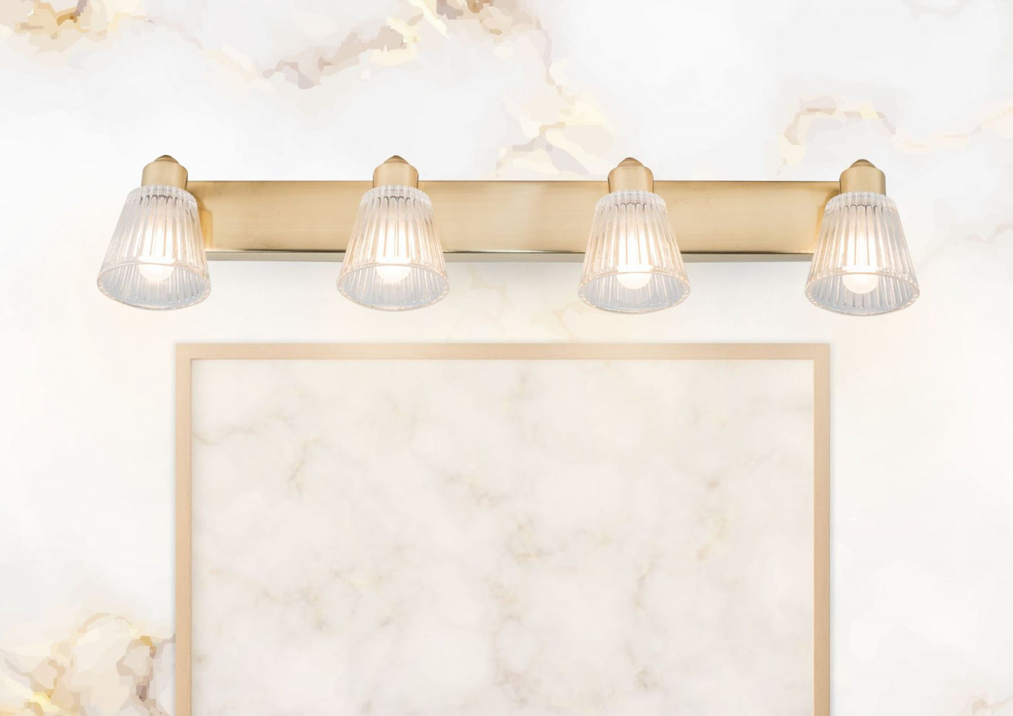 Gatsby 4 Light Bathroom Wall Light Satin Brass