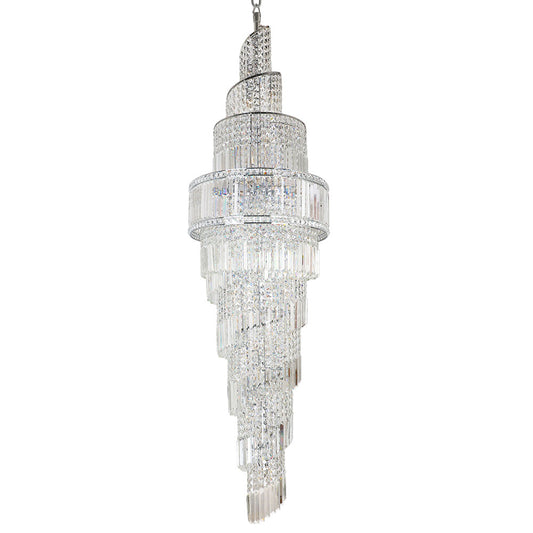 Isla 24 Light 2200mm Crystal Polished Chrome Ceiling Light