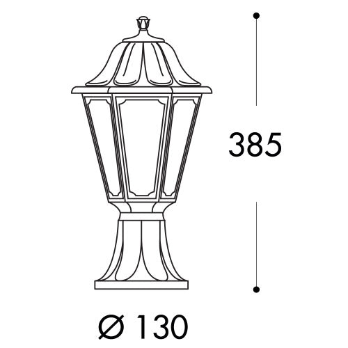 Mikrolot/Anna White Clear E27 Post Top Light