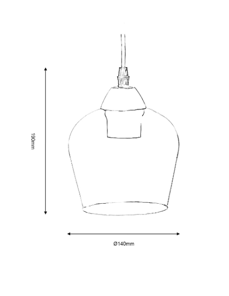 Oaks Arion Pendant Smoked Glass