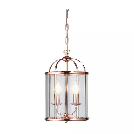 Fern Ceiling Lantern Copper 2 Light