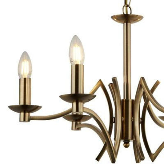 Ascot 6LT Pendant- Antique Brass