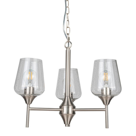 Vino 3 Light Satin Chrome Ceiling Light